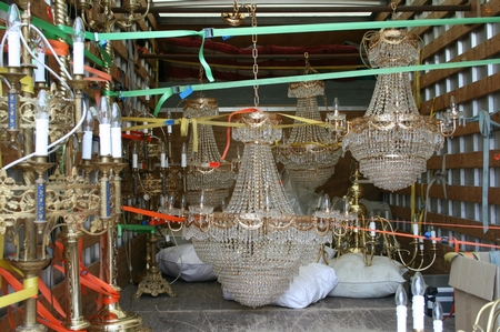 Delivery of Chandeliers 2013